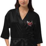 Sad Girl Black Satin robe