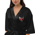 Sad Girl Black Satin robe