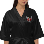 Sad Girl Black Satin robe