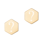 "Why?" Sterling Silver Hexagon Stud Earrings